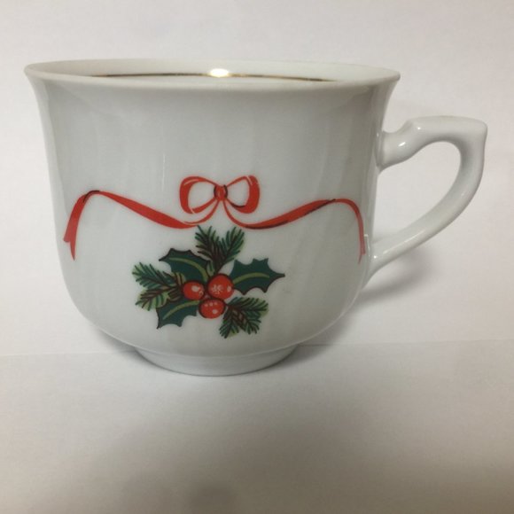 Tea Coffee Cup Christmas Mistletoe Korona Poland - Picture 4 of 16